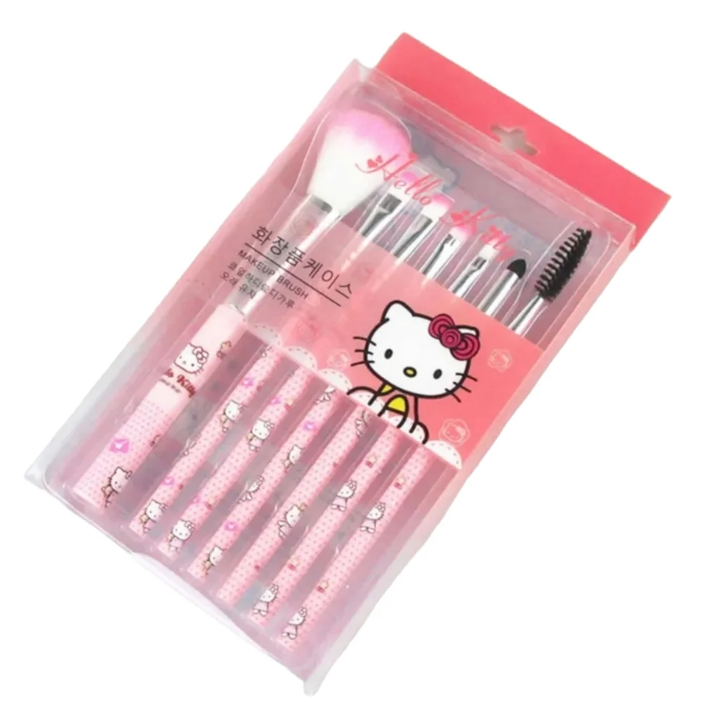 Hello Kitty 7 Piece Makeup Cosmetic Brushes NWT - Picture 3 of 4